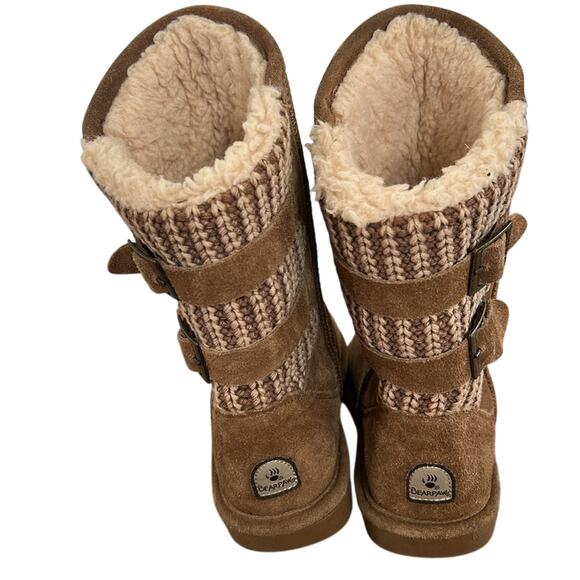 Youth BearPaw Boshie Brown Suede Winter Boots Size 5 - Picture 3 of 6
